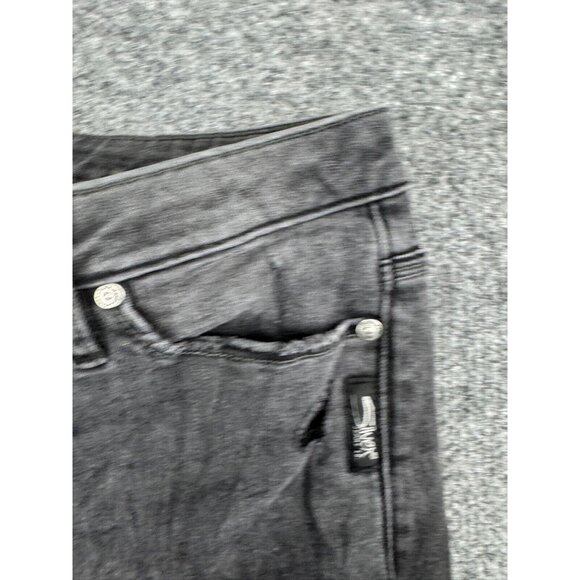 Silver Skinny Jeans Women's 28 Denim Button Fly Distressed Mid Rise Raw Hem - Picture 10 of 15